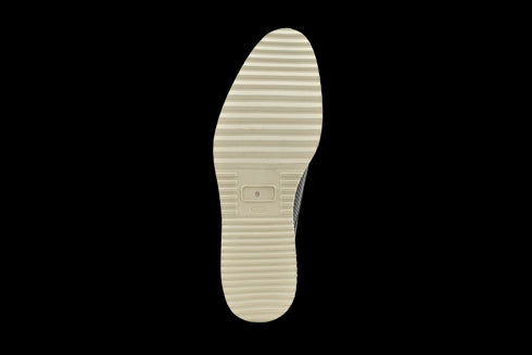 Double Monk Strap Dress Sneakers with Perforated Design in Black